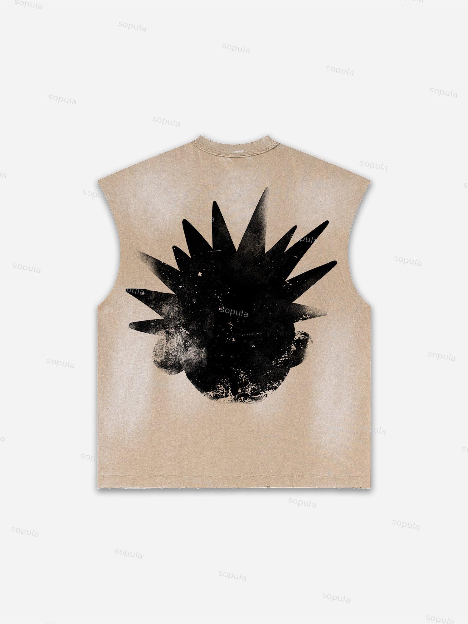 Men's Washed Cowboy Rodeo Abstract Graphic Tank Top Product Image