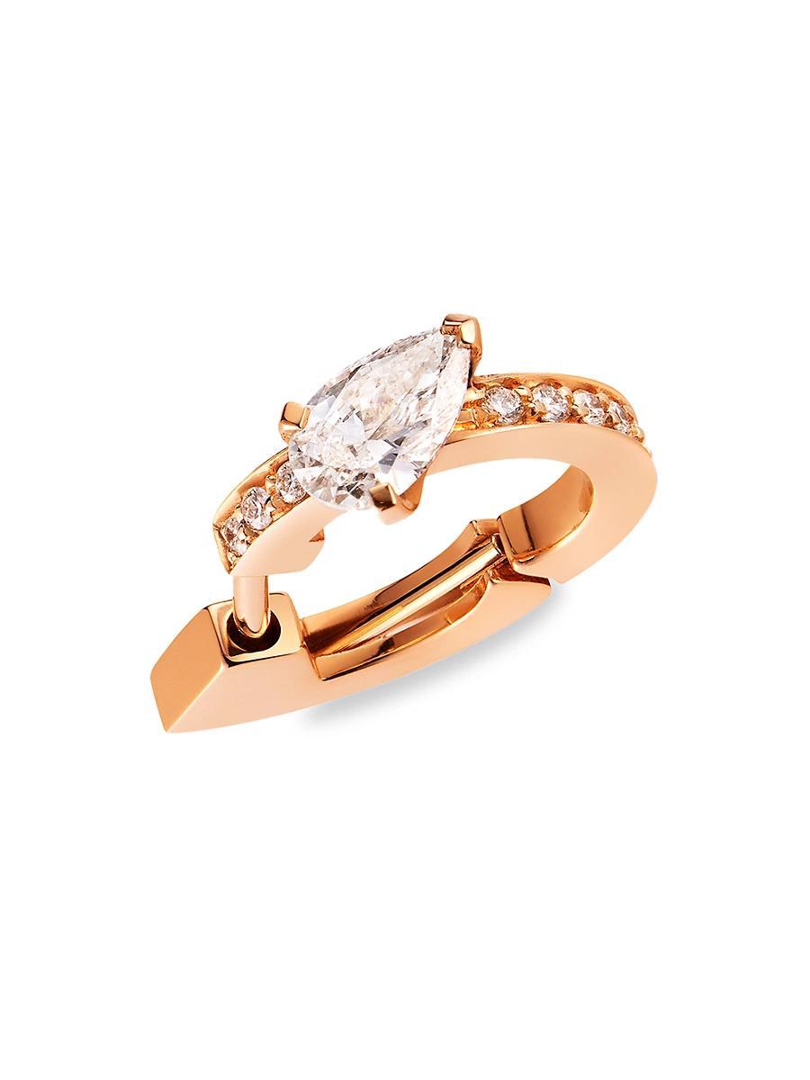 Womens Harvest 18K Rose Gold & 0.258 TCW Diamond Single Hoop Earring Product Image
