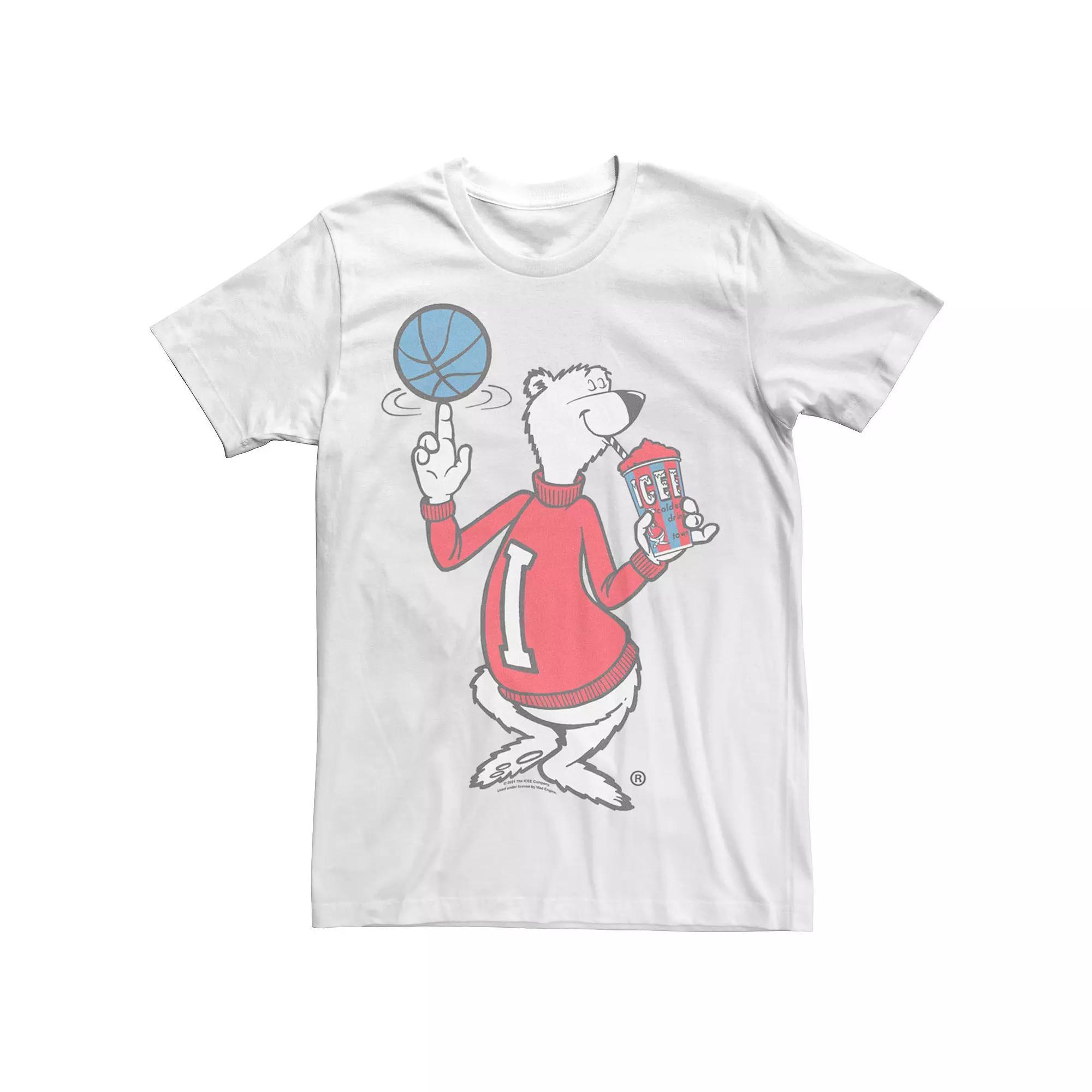 Men's Icee Polar Bear Basketball Portrait Tee, Size: XS, White Product Image