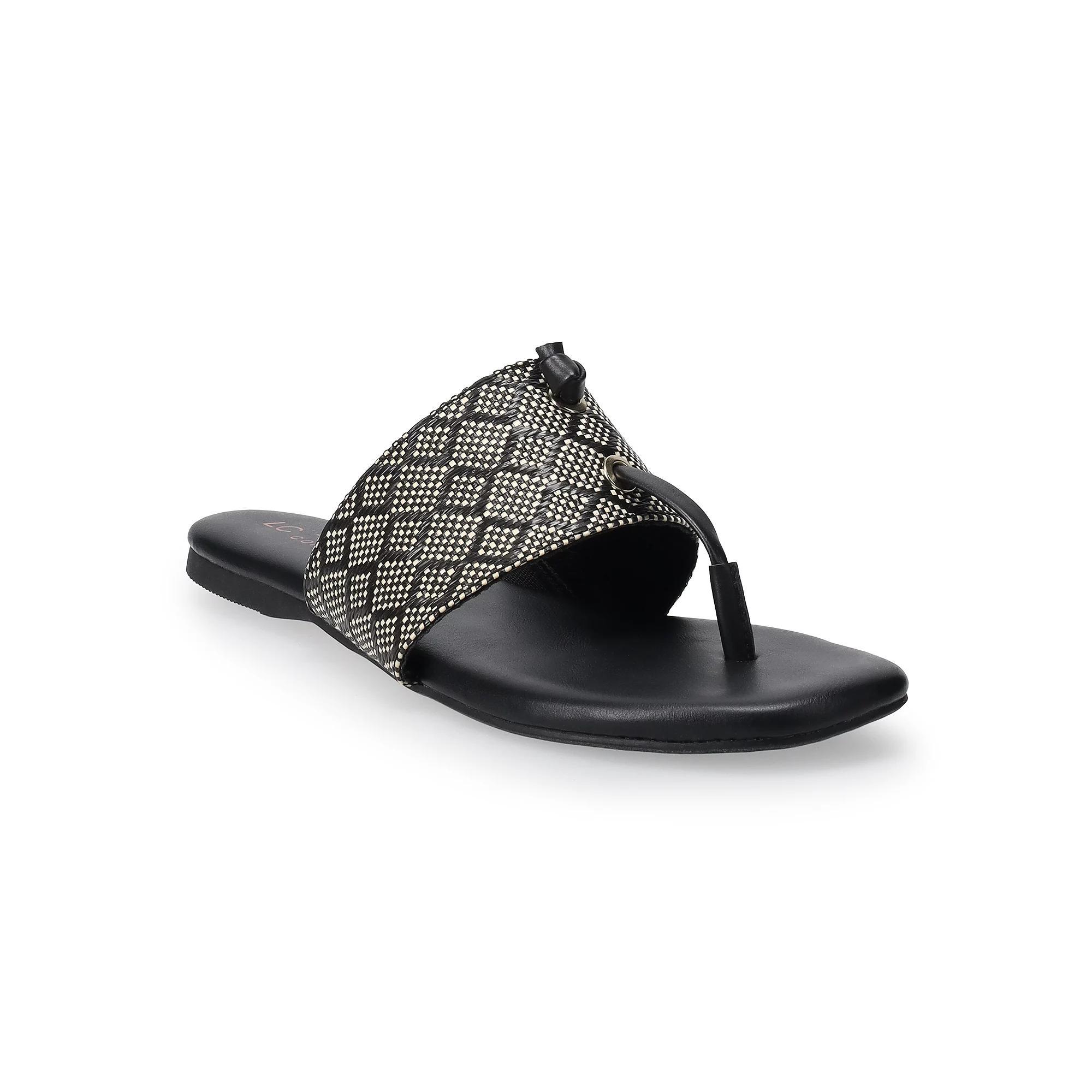 LC Lauren Conrad Wrenn Women's Thong Sandals, Size: 8, Black Product Image