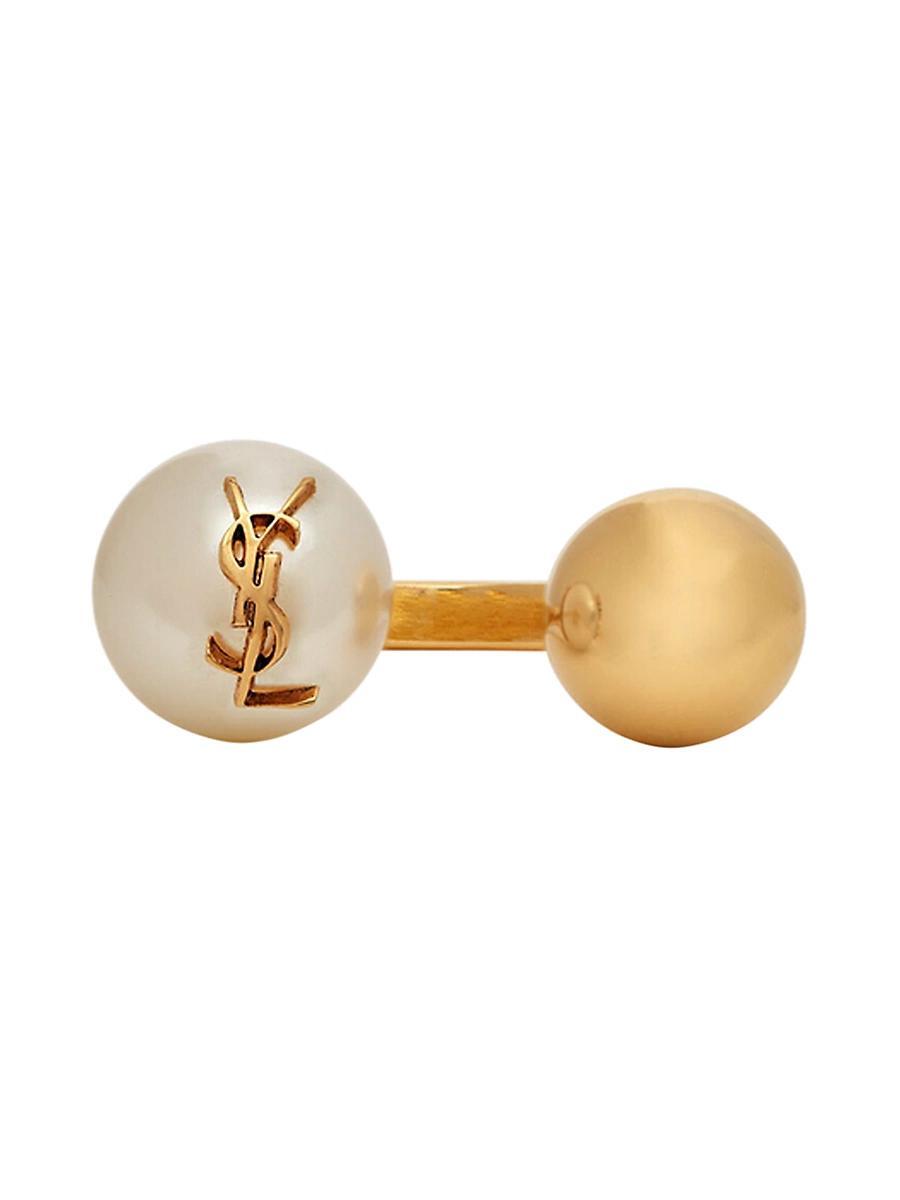 Womens Cassandre Pearl and Ball Ring in Metal Product Image