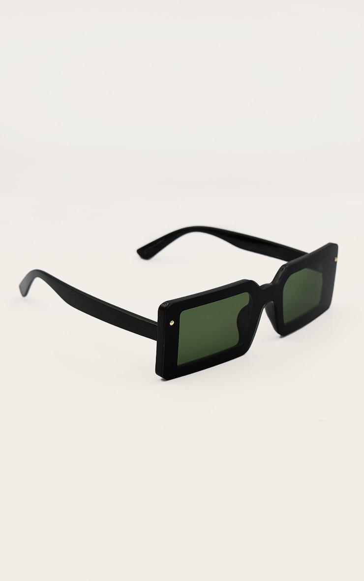 Olive Chunky Frameless Square Sunglasses Product Image