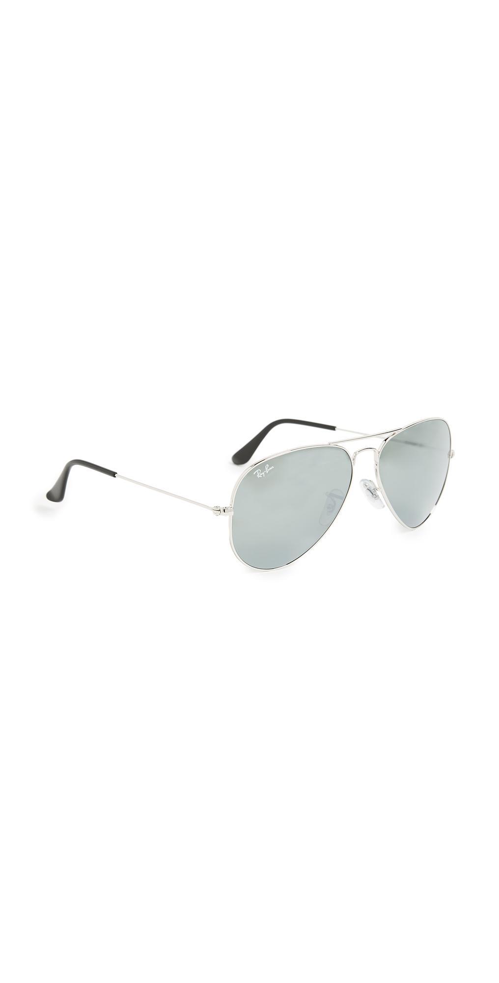Ray-Ban Unisex 58mm Gradient Aviator Sunglasses in Black at Nordstrom Product Image