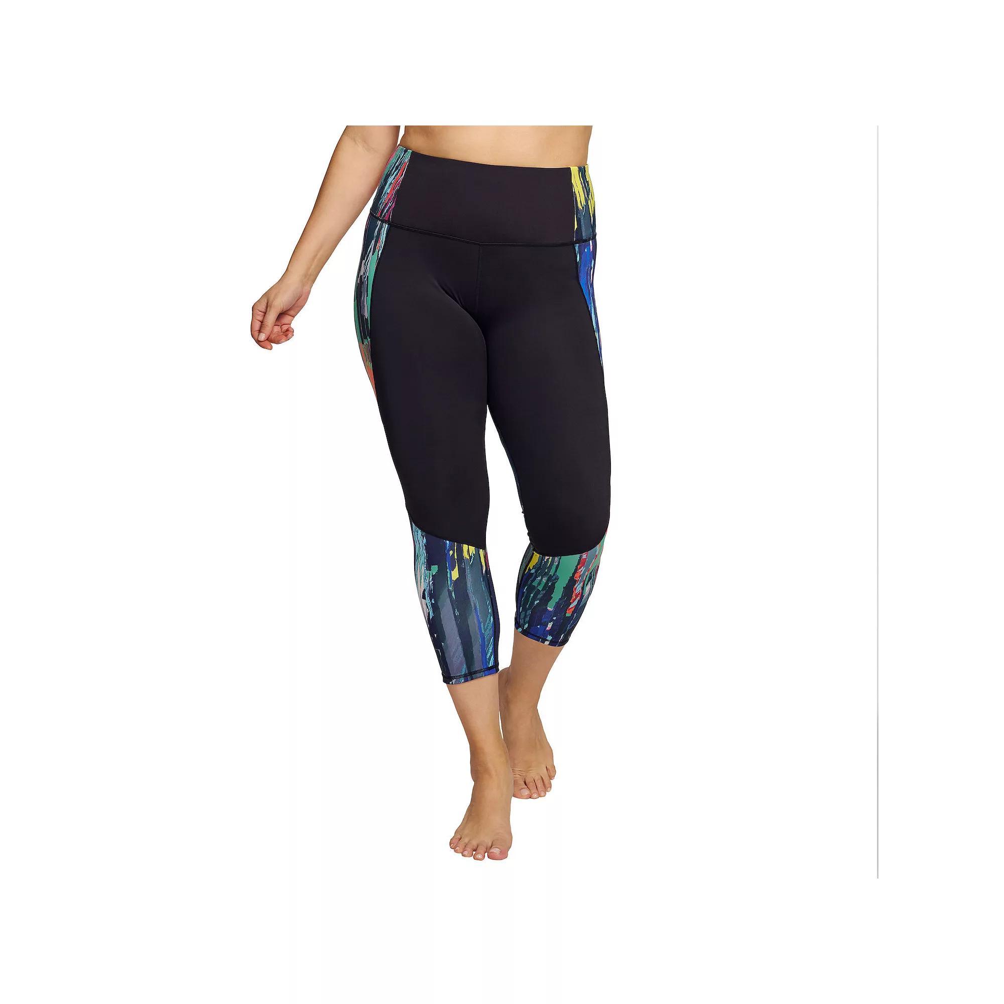 Plus Size Mazu Swim High-Rise Slimming Swim Capri Leggings, Women's, Size: 1XL, Multi Product Image