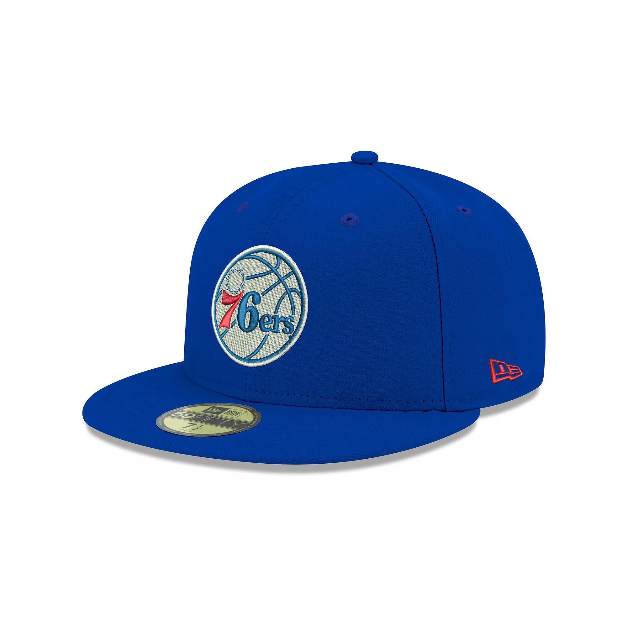 Men's New Era Royal Philadelphia 76ers Official Team Color 59FIFTY Fitted Hat, Size: 7 3/8, 76r Blue Product Image