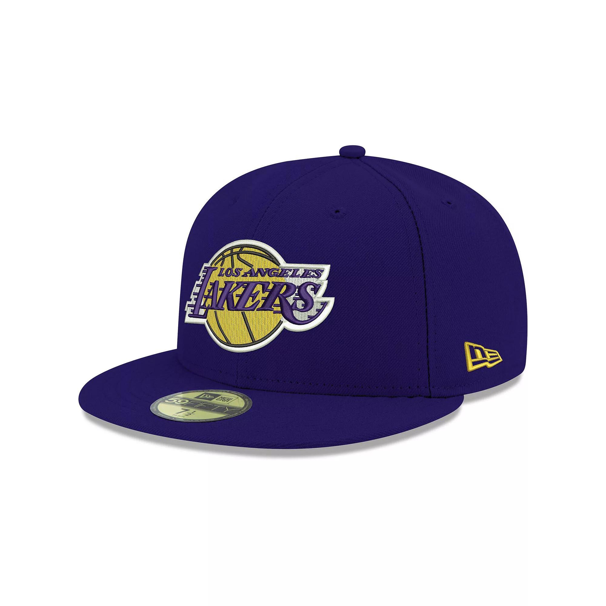 Mens New Era Los Angeles Lakers Official Team Color 59FIFTY Fitted Hat Product Image