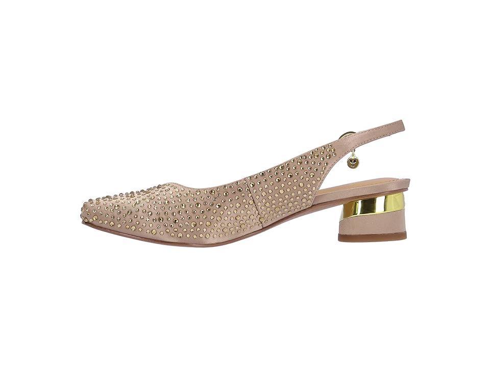 J. Renee Baline Satin Rhinestone Slingback Pumps Product Image