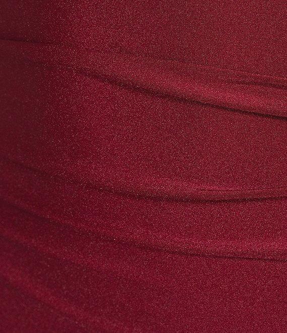 Midnight Doll Jersey Knit Satin Scoop Spaghetti Strap Strappy Back Dress Product Image