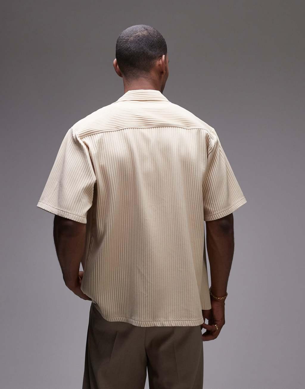 Topman short sleeve plisse shirt Product Image
