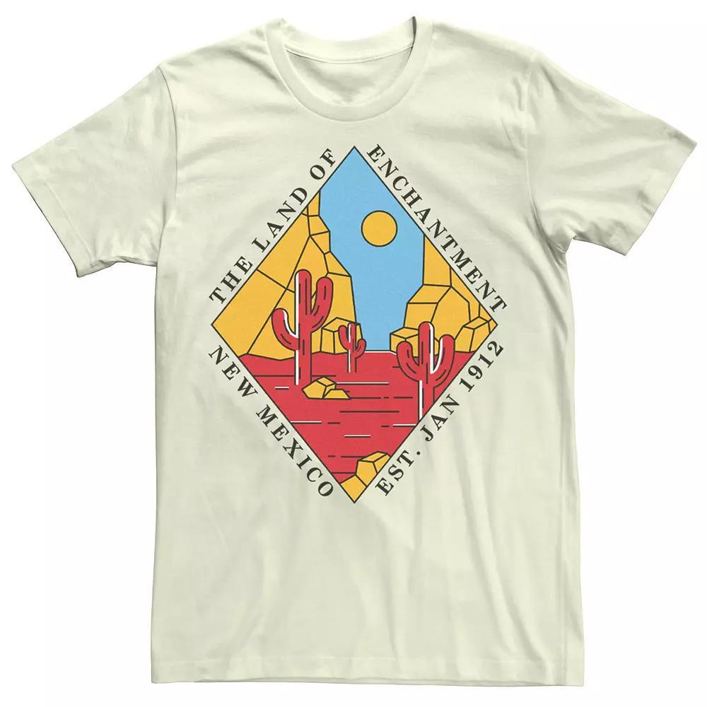 Men's New Mexico The Land Of Enchantment Est. Jan 1912 Tee, Size: 3XL, Natural Product Image