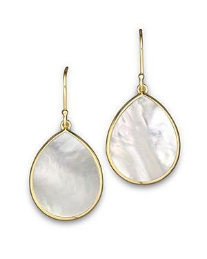 Small Stone Teardrop Earrings in 18K Gold Product Image