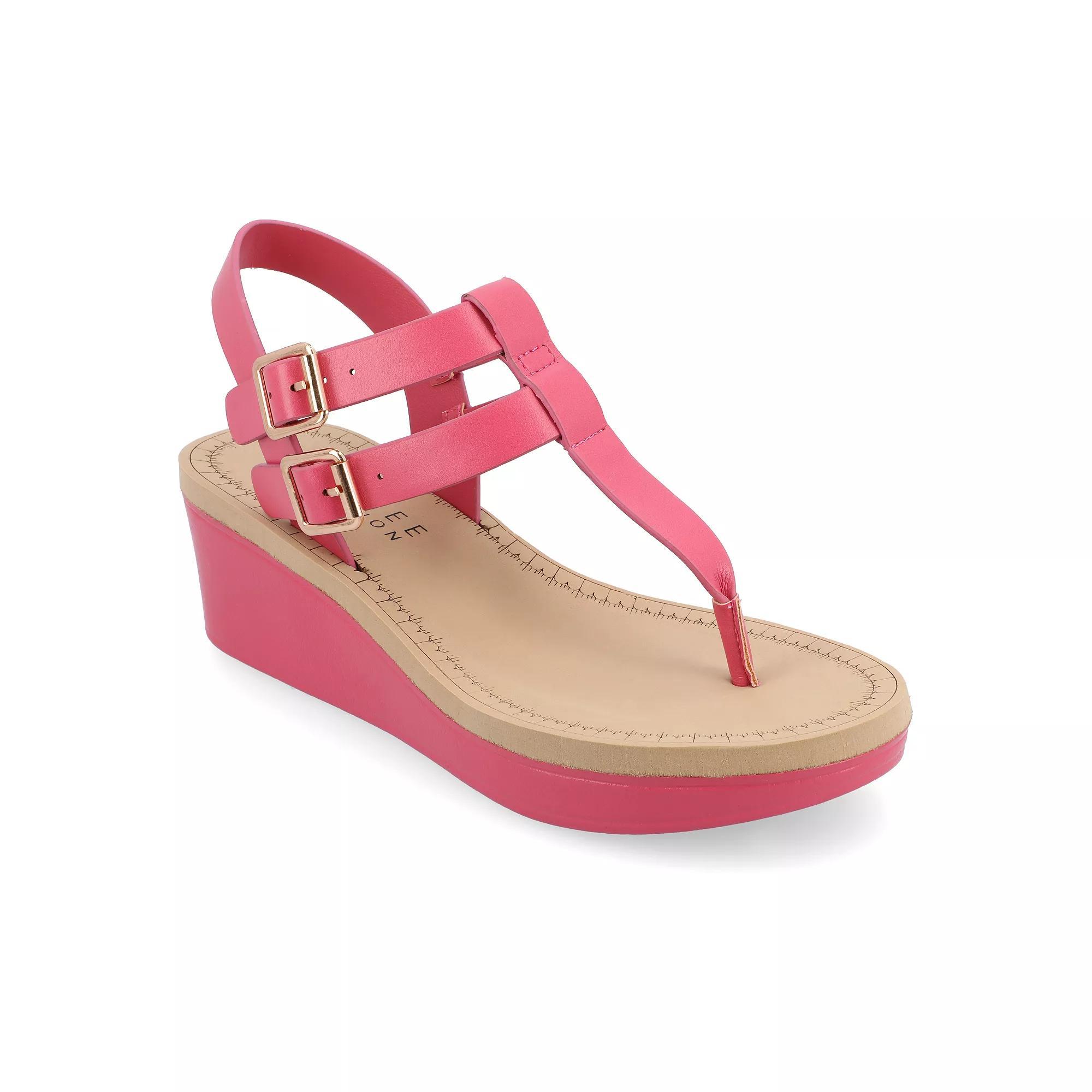 Journee Bianca Womens Wedge Sandals Product Image