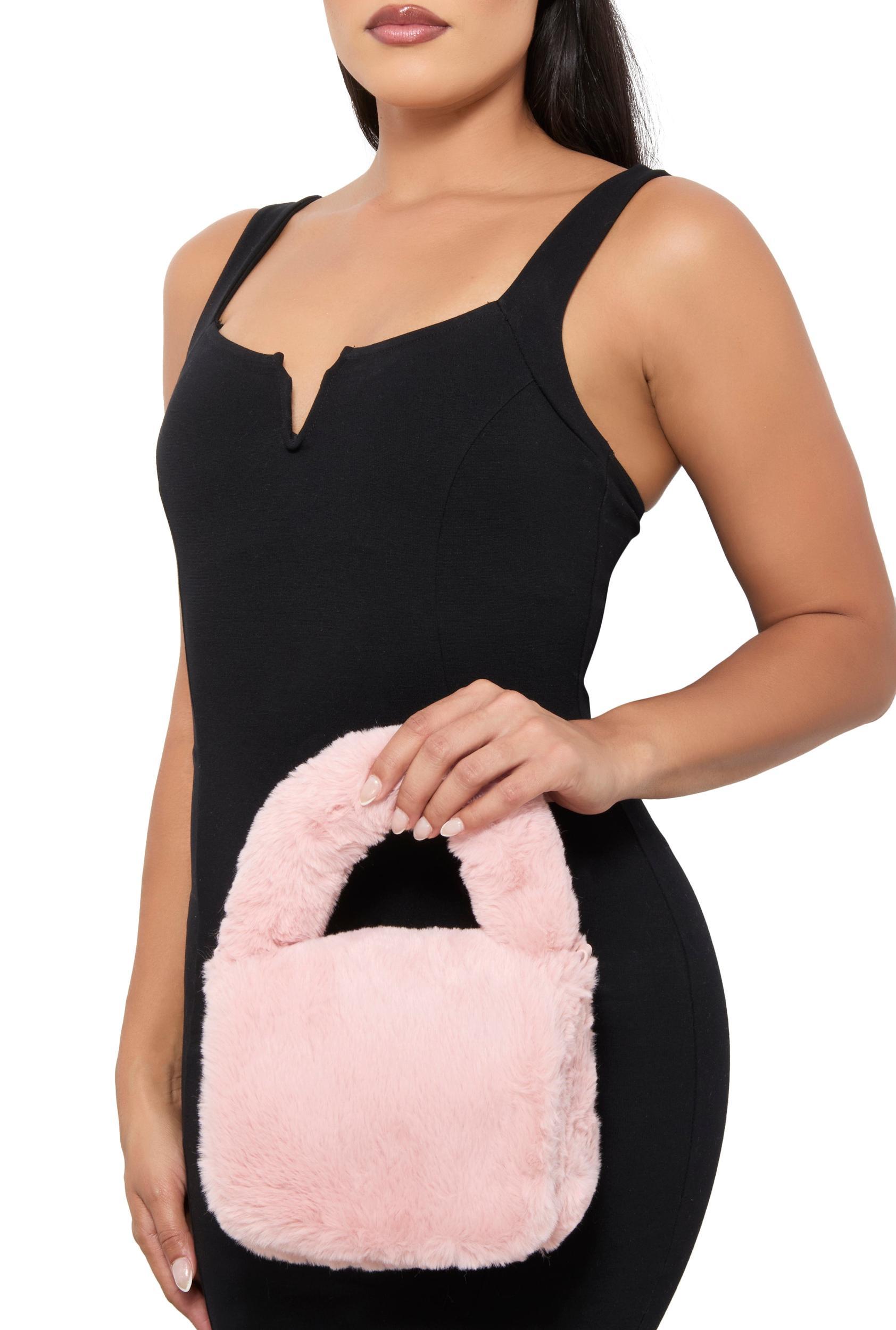 Faux Fur Clutch Crossbody Bag Female Product Image