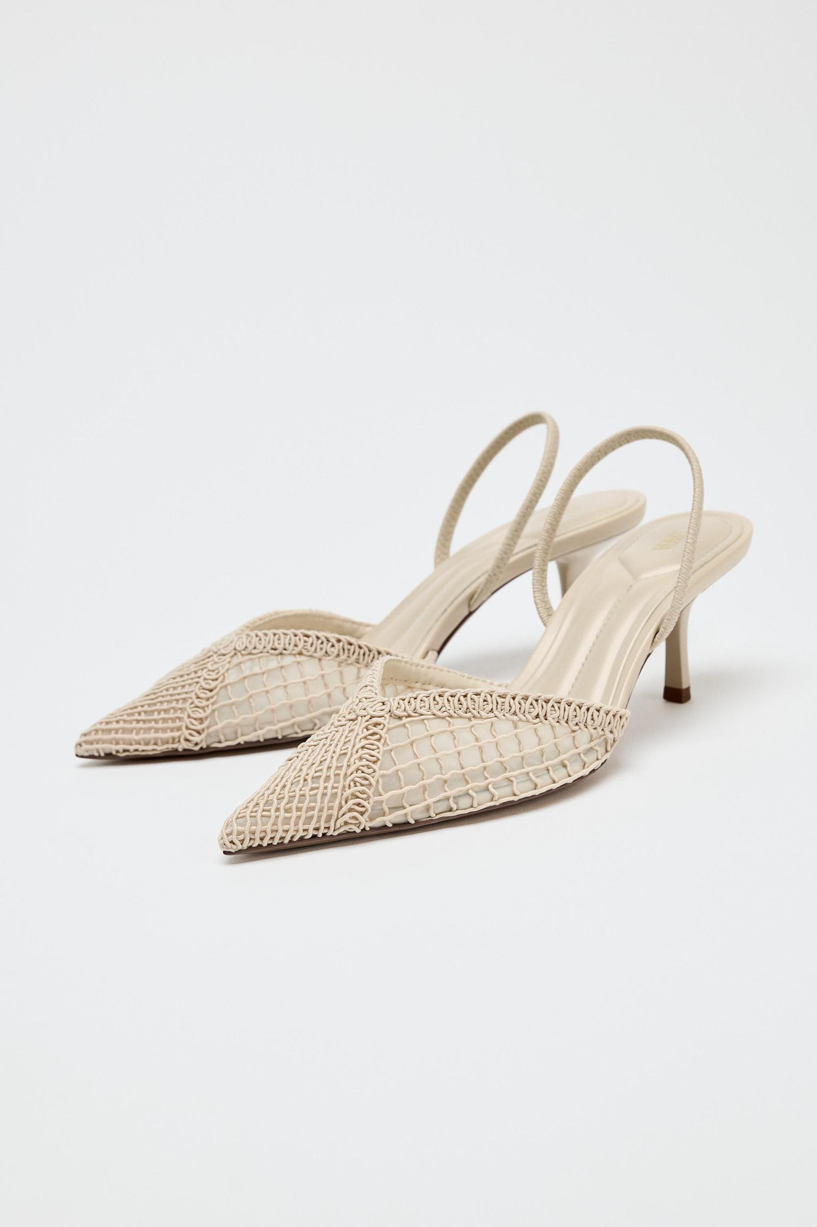 BRAIDED SLINGBACK HEELS Product Image