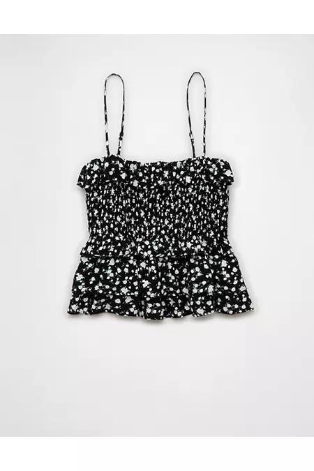 AE Square Neck Smocked Ruffle Cami Women's Product Image