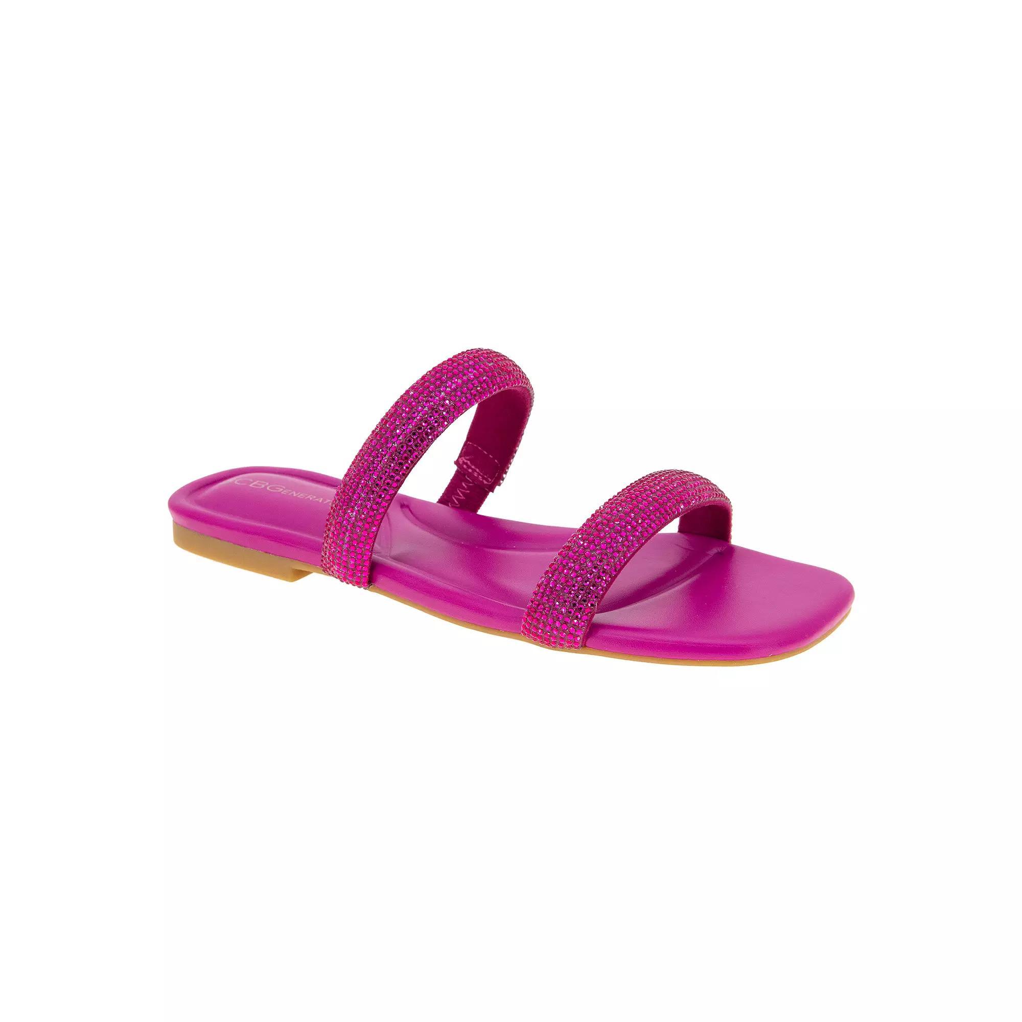 BCBGeneration Glannis Rhinestone Embellished Women's Sandals, Size: 5.5, Viva Pink Product Image