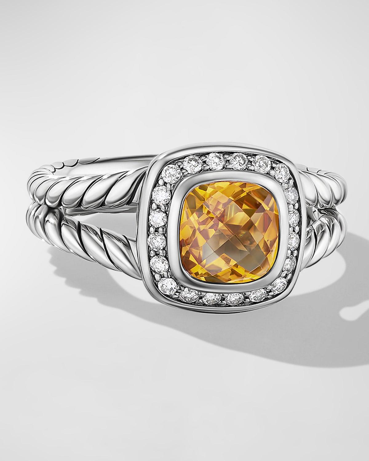 David Yurman Petite Albion Ring with White Topaz & Diamonds Product Image
