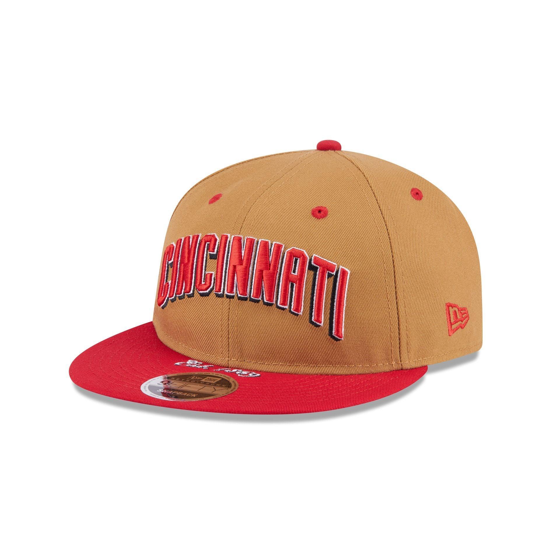 Cincinnati Reds Wheat Retro Crown 9FIFTY Snapback Hat Male Product Image