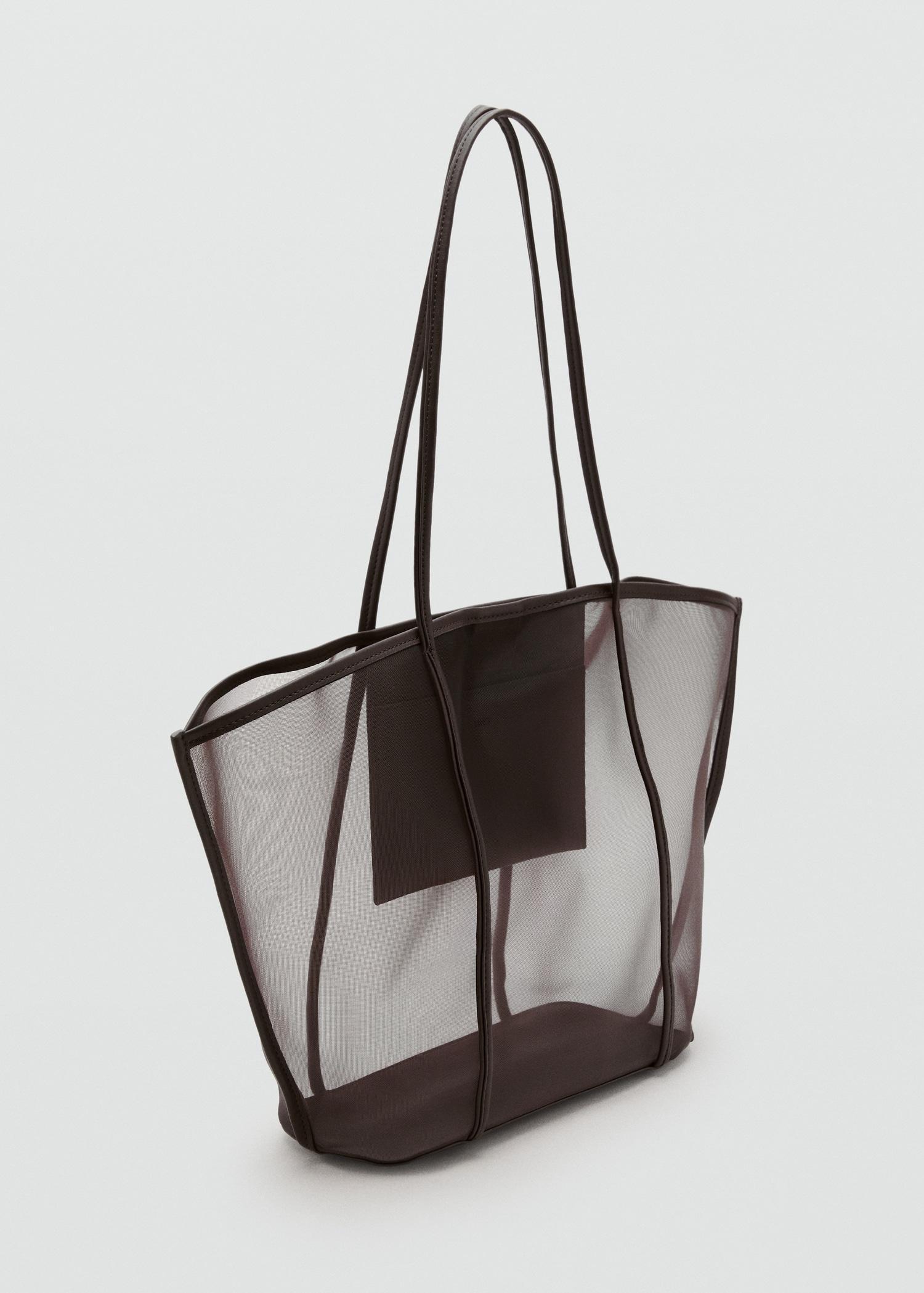 Semi-transparent shopper bag - Women | MANGO USA Product Image