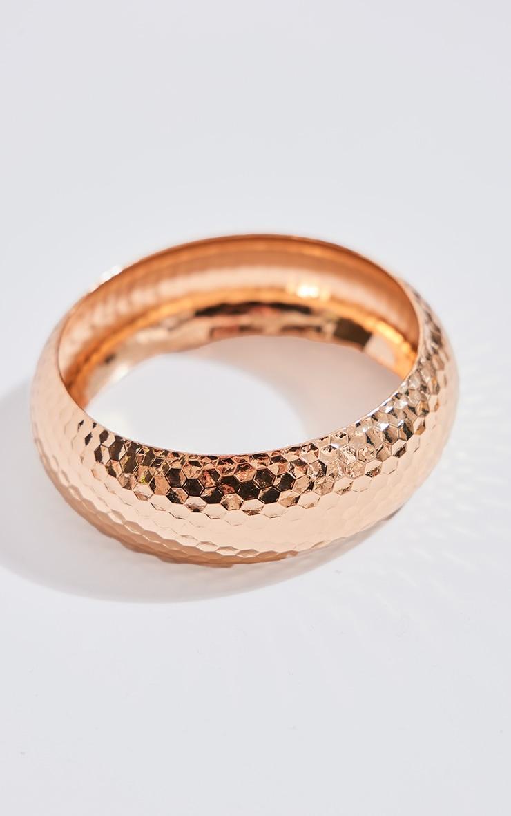 Gold Chunky Textured Bangle Product Image