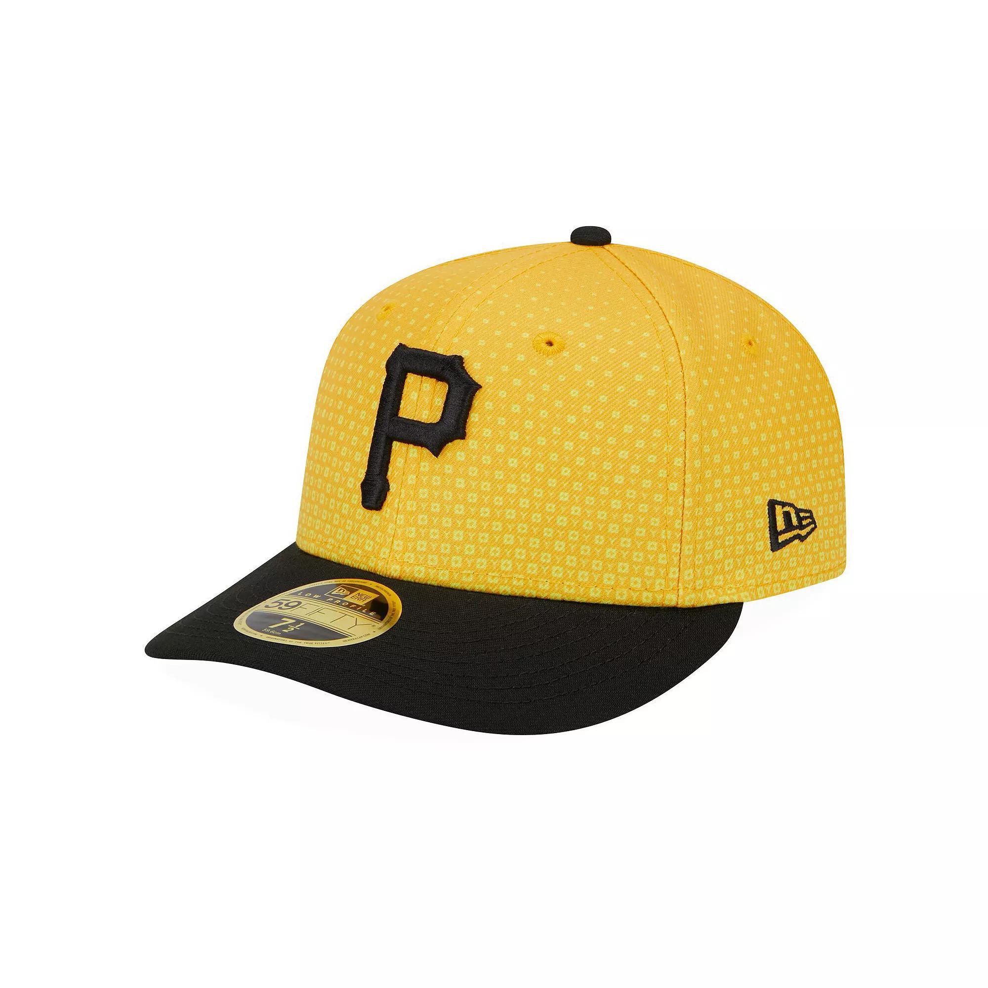 Men's New Era  Gold/Black Pittsburgh Pirates 2023 City Connect Low Profile 59FIFTY Fitted Hat, Size: 7 5/8 Product Image