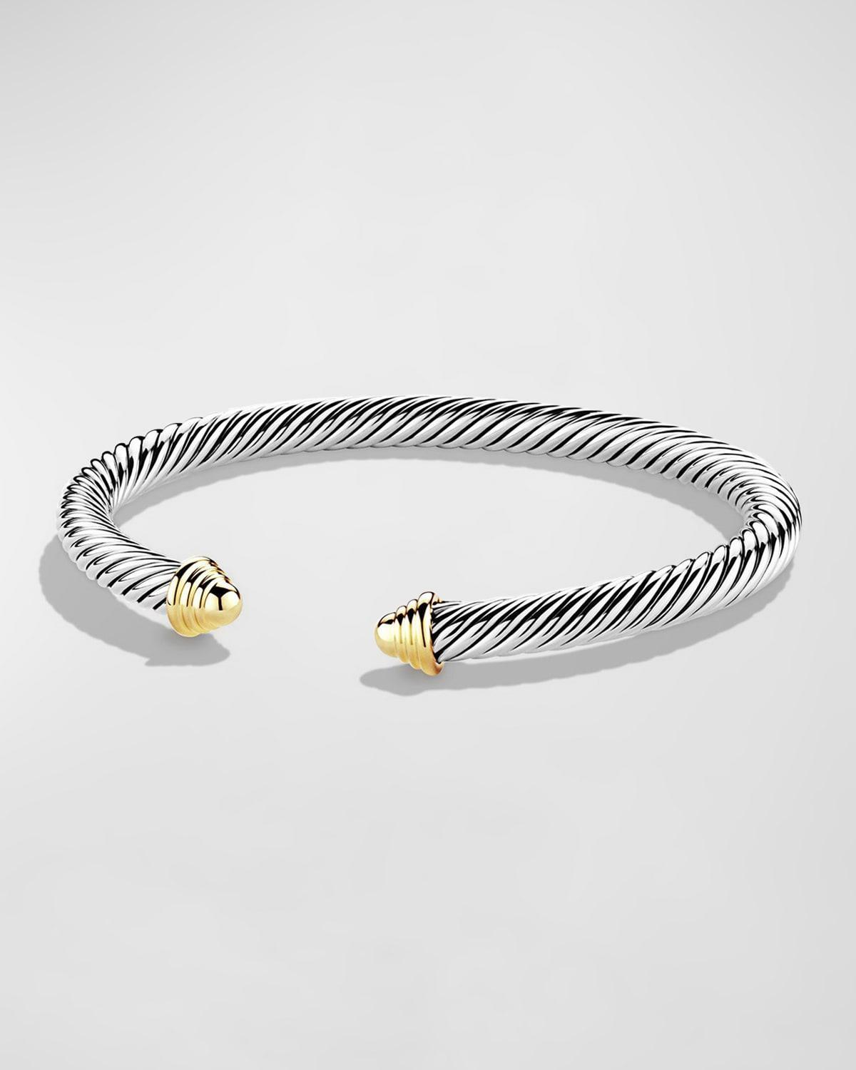 Womens Classic Cable Bracelet in Sterling Silver Product Image