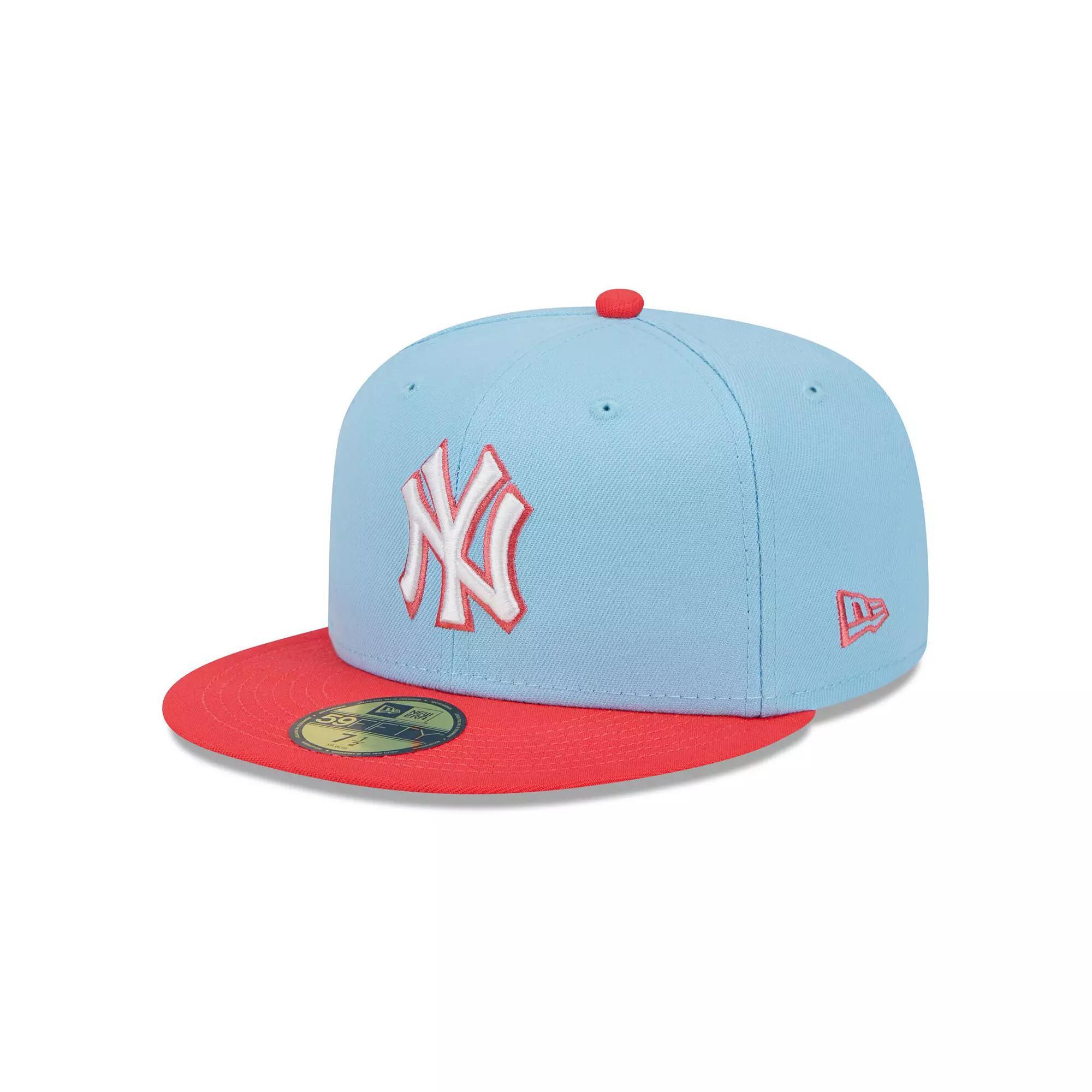 Mens New Era Blue/Red New York Yankees Spring Color Two-Tone 59FIFTY Fitted Hat Product Image