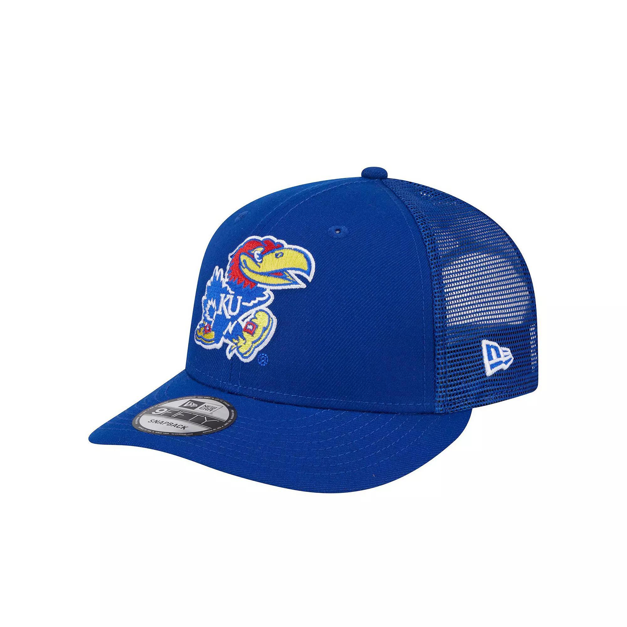Mens New Era Royal Kansas Jayhawks Trucker 9FIFTY Snapback Hat Product Image