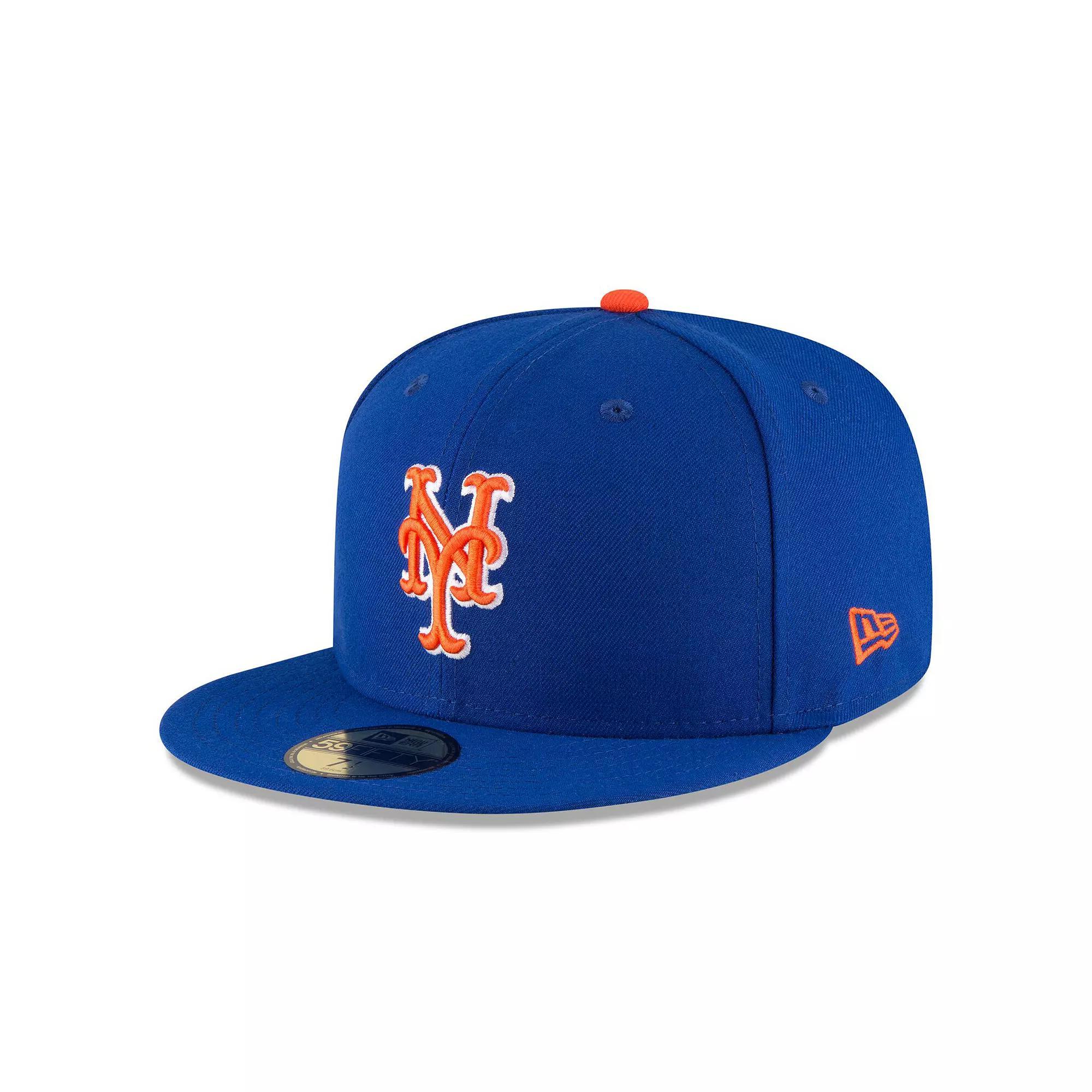 Men's New Era Royal/Orange New York Mets Authentic Collection On Field 59FIFTY Fitted Hat, Size: 6 7/8, Blue Product Image