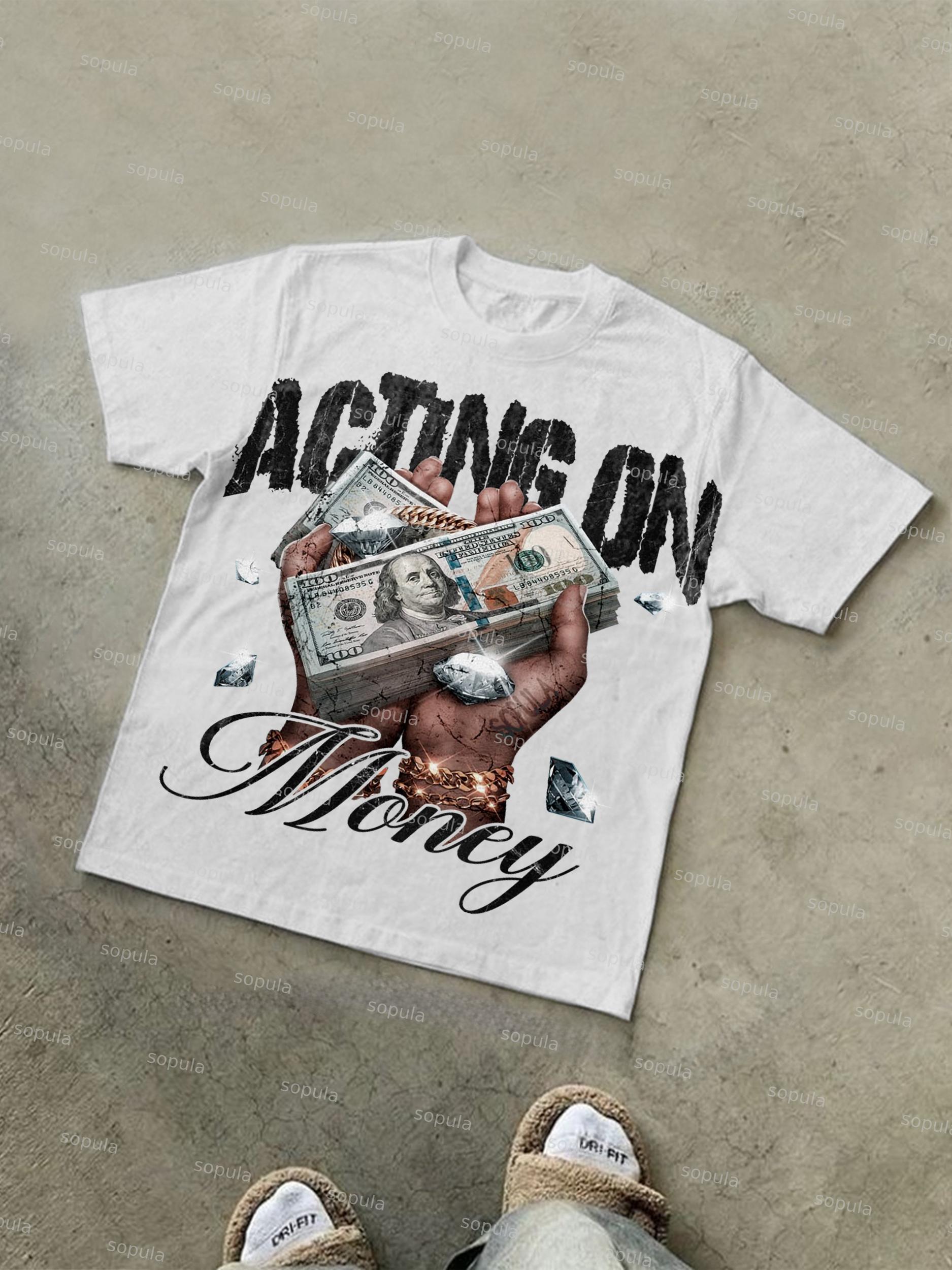 In God We Trust, In Cash We Move Vintage Graphic Cotton T-shirt Product Image