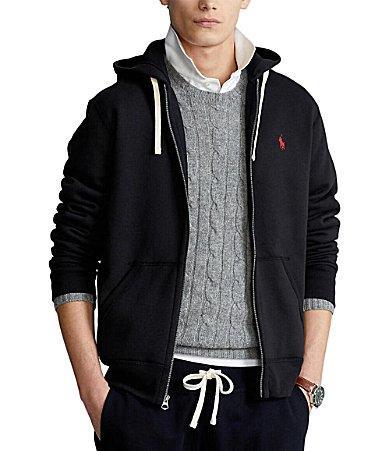Polo Ralph Lauren Men's Zip Front Fleece Hoodie in Cruise Navy at Nordstrom, Size X-Large Product Image