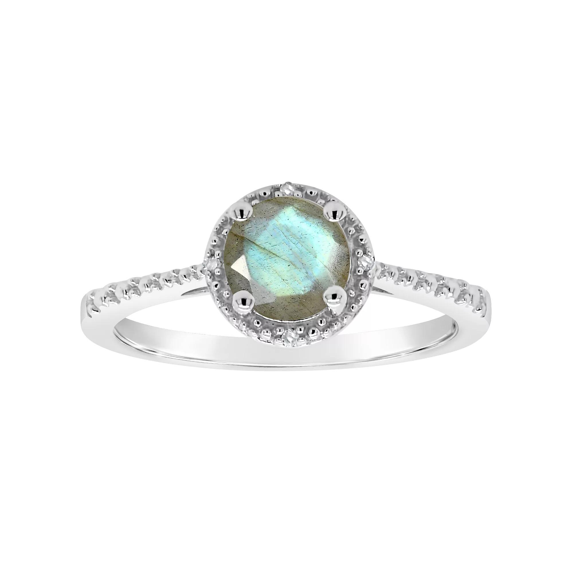 Celebration Gems Sterling Silver Freshwater Cultured Pearl and Diamond Accent Frame Ring, Women's, Size: 8 Product Image