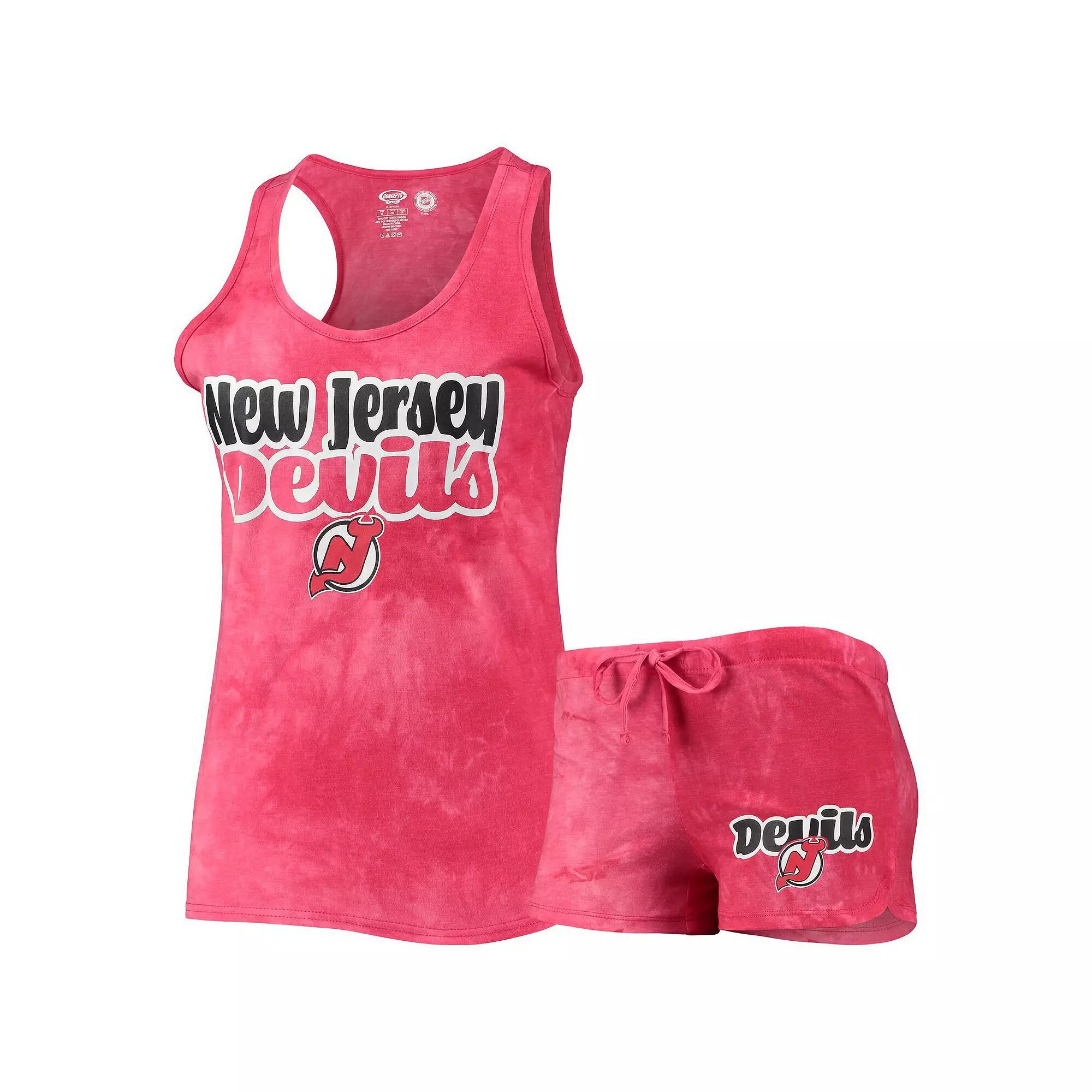 Womens Concepts Sport Red New Jersey Devils Billboard Racerback Tank Top & Shorts Set Product Image