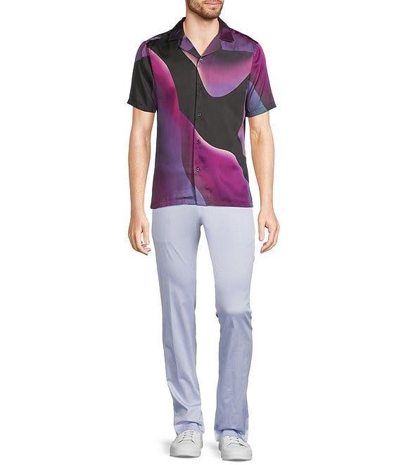 Murano Interdimensional Collection Slim Fit Lava Lamp Print Short Sleeve Woven Camp Shirt Product Image