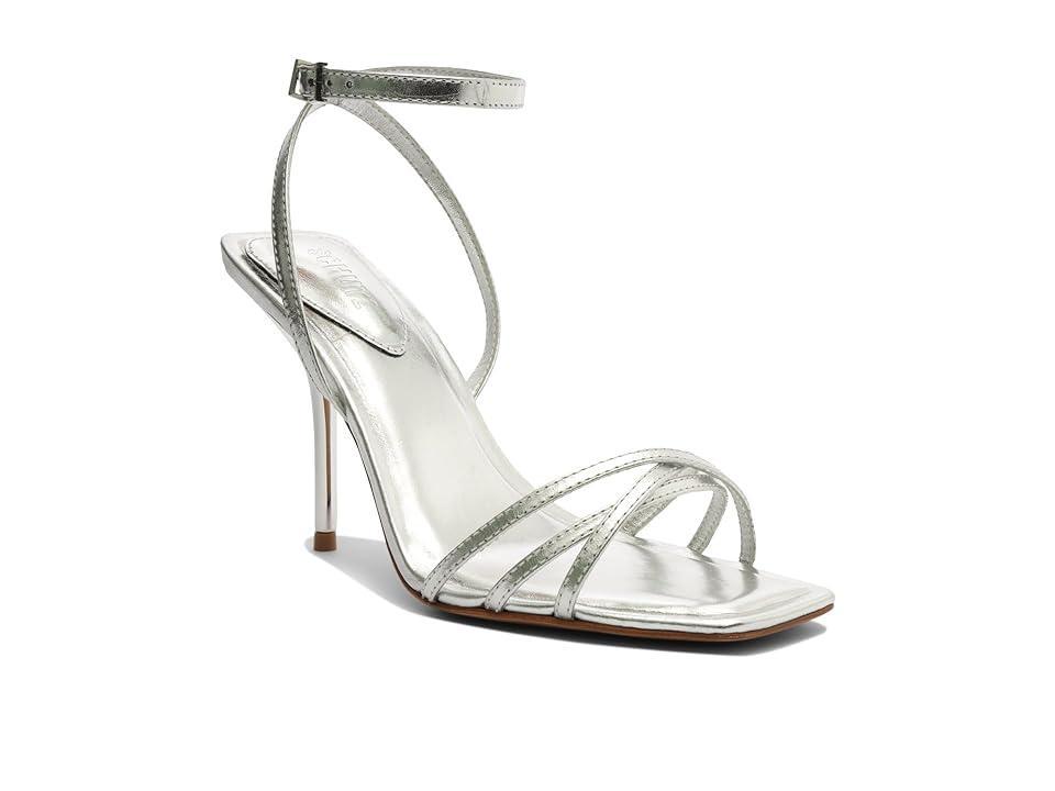 Womens Amelia 100MM Metallic Leather Sandals Product Image