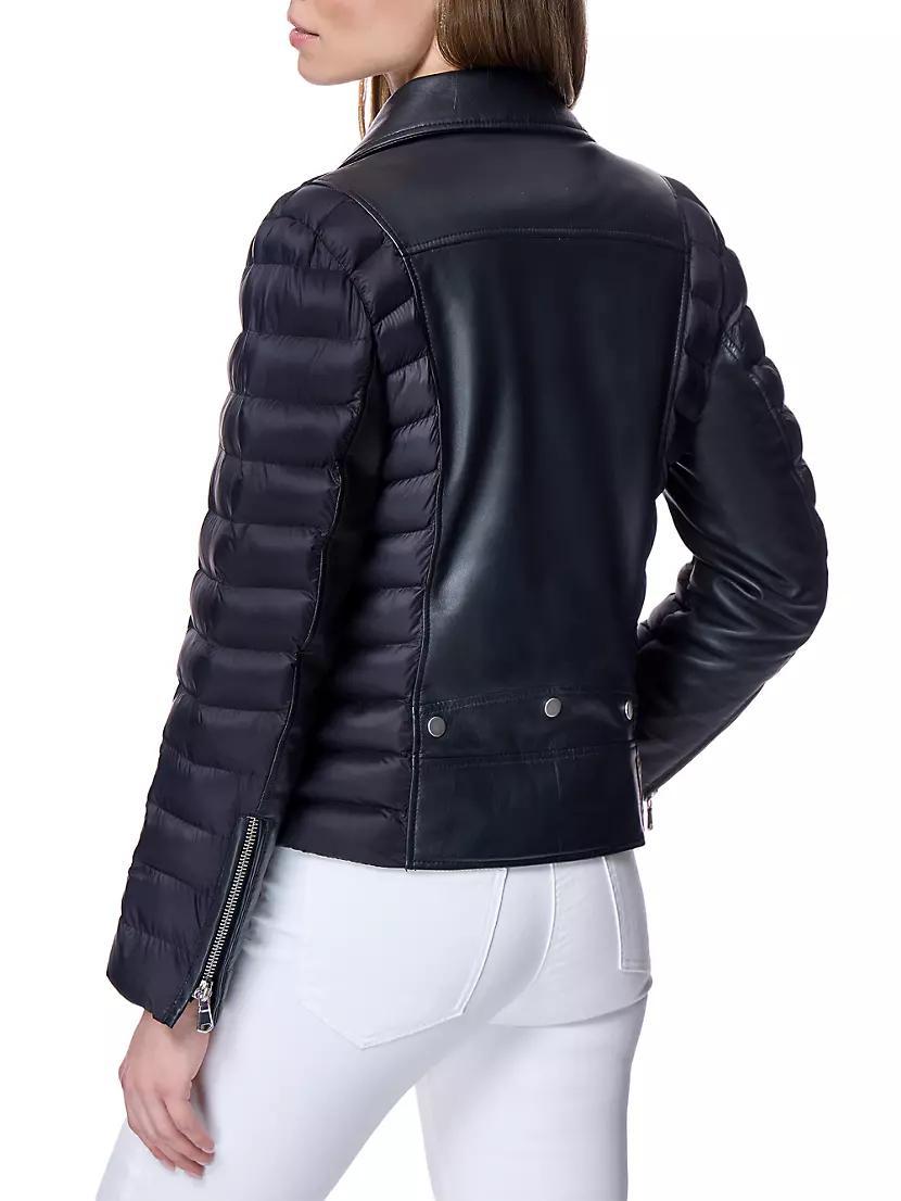 Leather Puffer Jacket Product Image