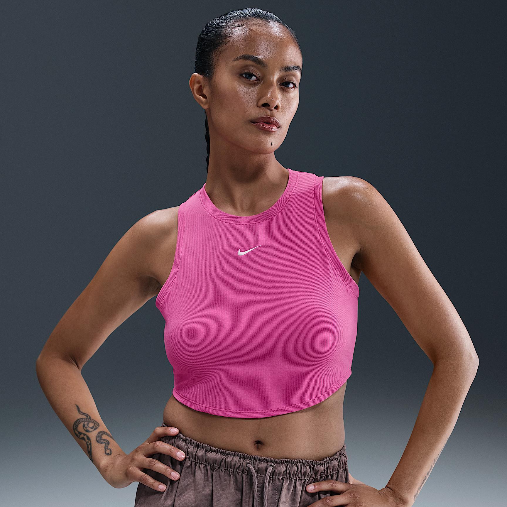 Nike Sportswear Chill Knit Women's Tight Cropped Mini-Rib Tank Top Product Image