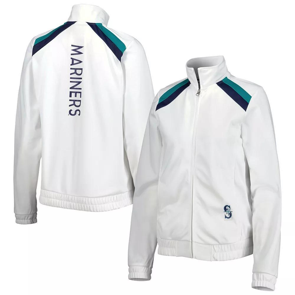 Women's G-III 4Her by Carl Banks White Seattle Mariners Red Flag Full-Zip Track Jacket, Size: Medium Product Image