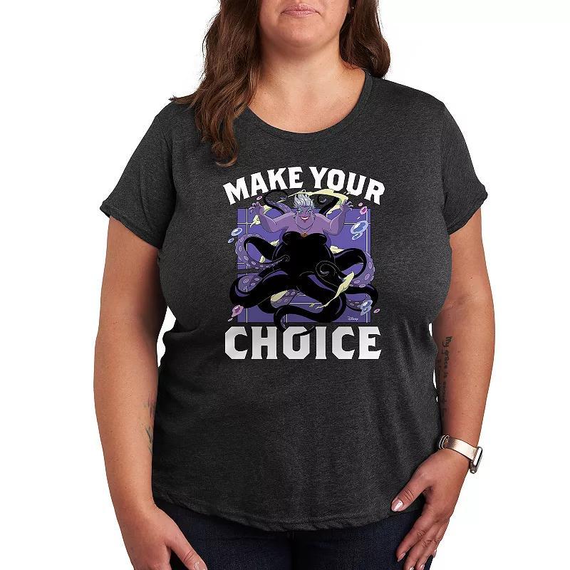 Disneys The Little Mermaid Ursula Plus Size Manga Graphic Tee, Womens Product Image