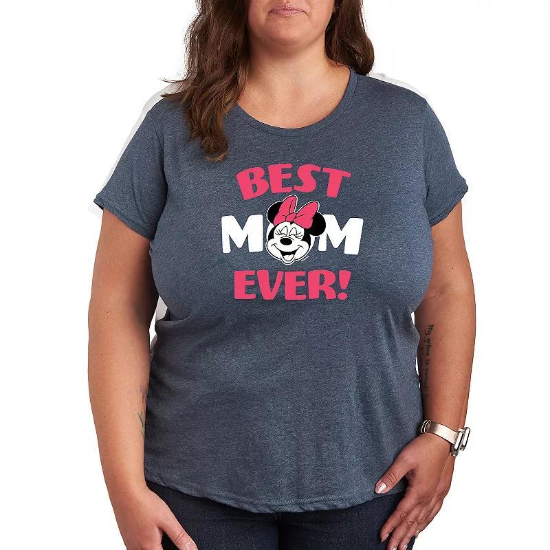Disneys Minnie Mouse Plus Best Mom Graphic Tee, Womens Product Image