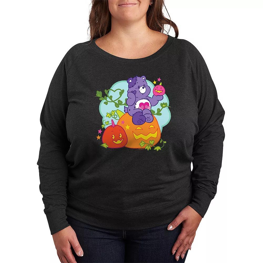 Plus Size Brrrr Pug Scarf French Terry Long Sleeve Tee, Women's, Size: 2XL, Brown Product Image