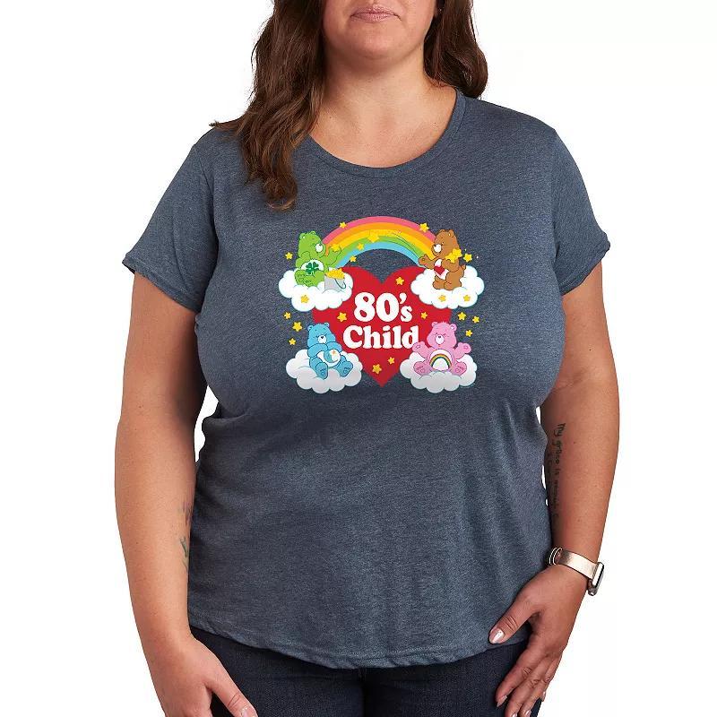 Plus Support Live Music Graphic Tee, Womens Grey Blue Product Image