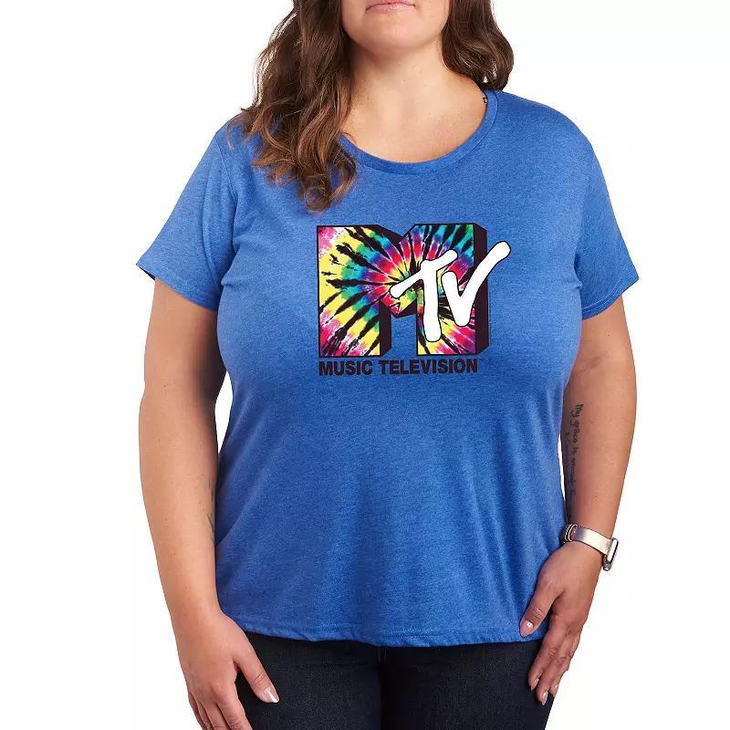 Plus Size MTV Tie Dye Logo Tee, Womens Product Image