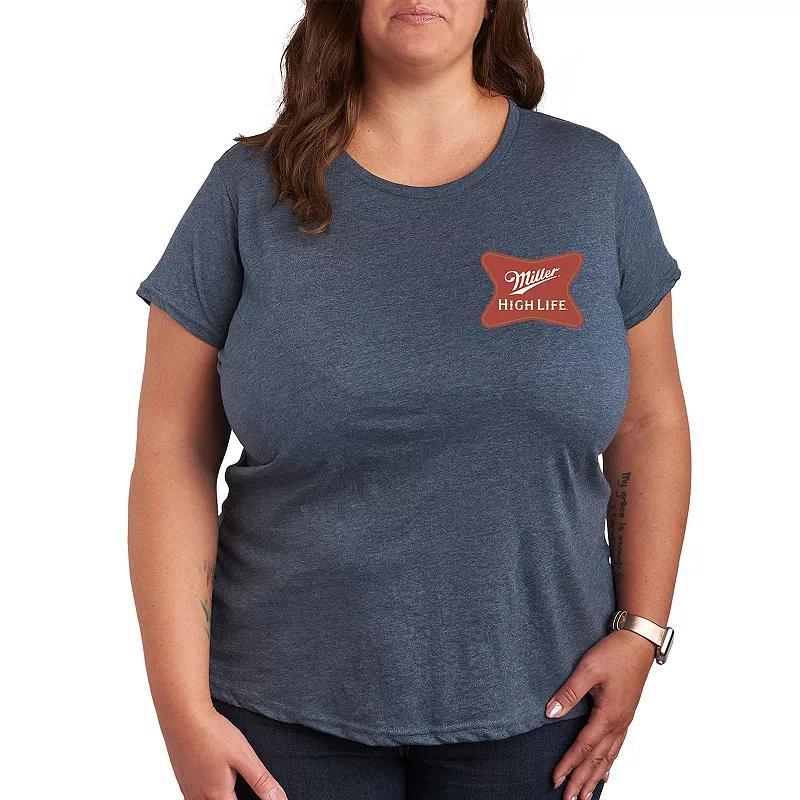 Plus Dandelion Graphic Tee, Womens Grey Blue Product Image