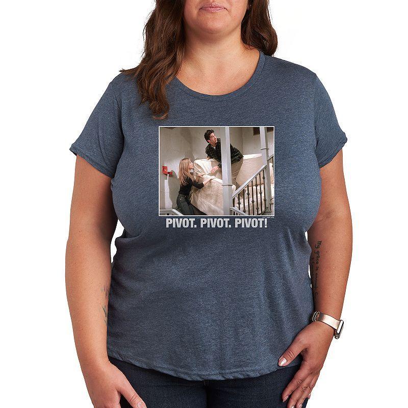 Plus Friends Pivot Graphic Tee, Womens Grey Green Product Image