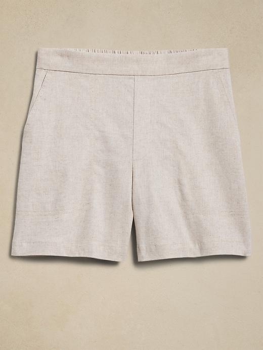 Linen-Blend Pull-On Short Product Image
