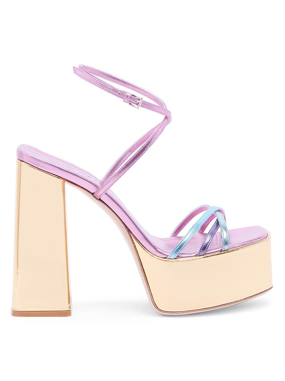 Womens Wannabe Colorblock Leather Platform Sandals Product Image