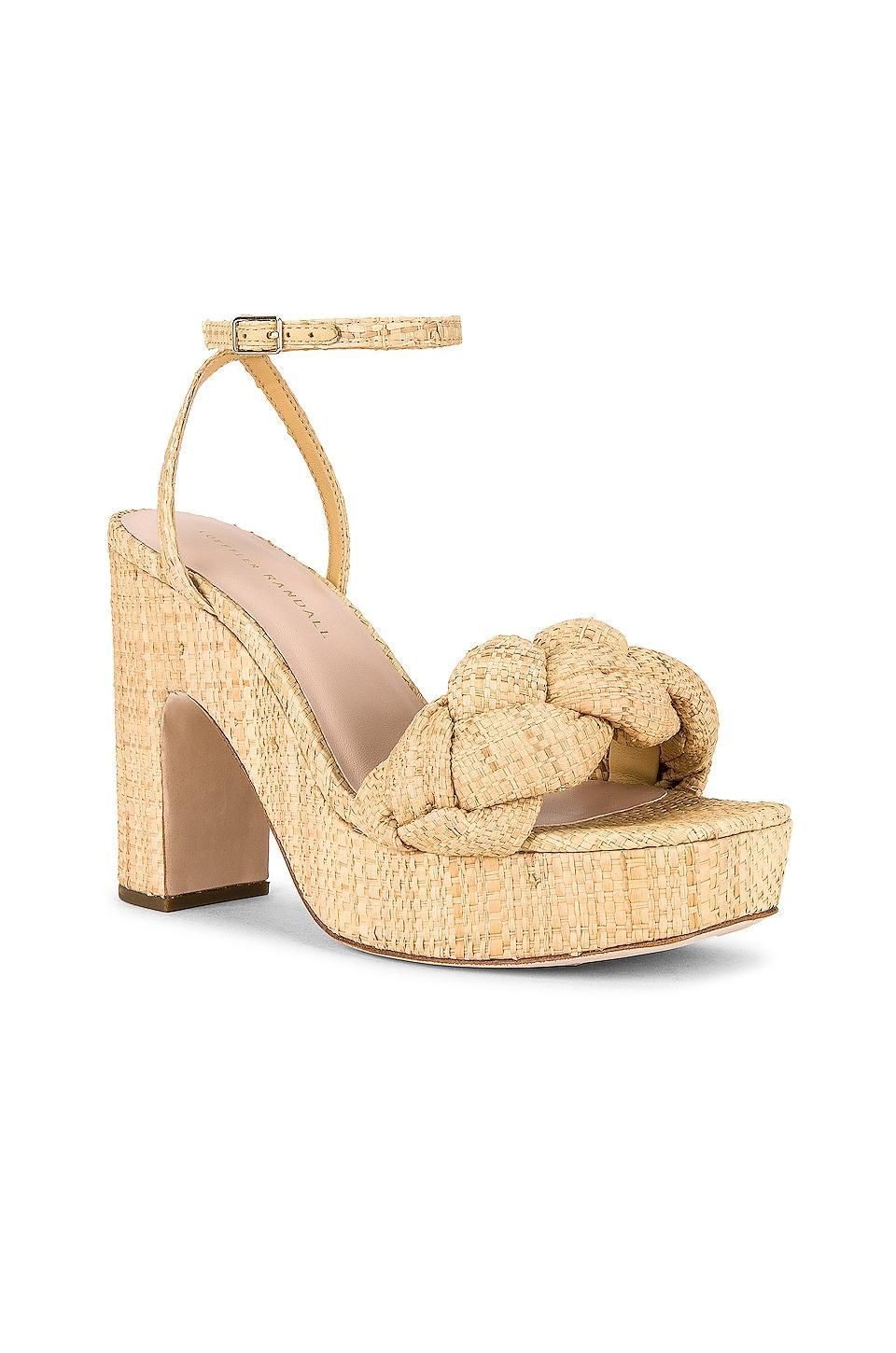 Womens Fae Braided Raffia Platform Sandals Product Image