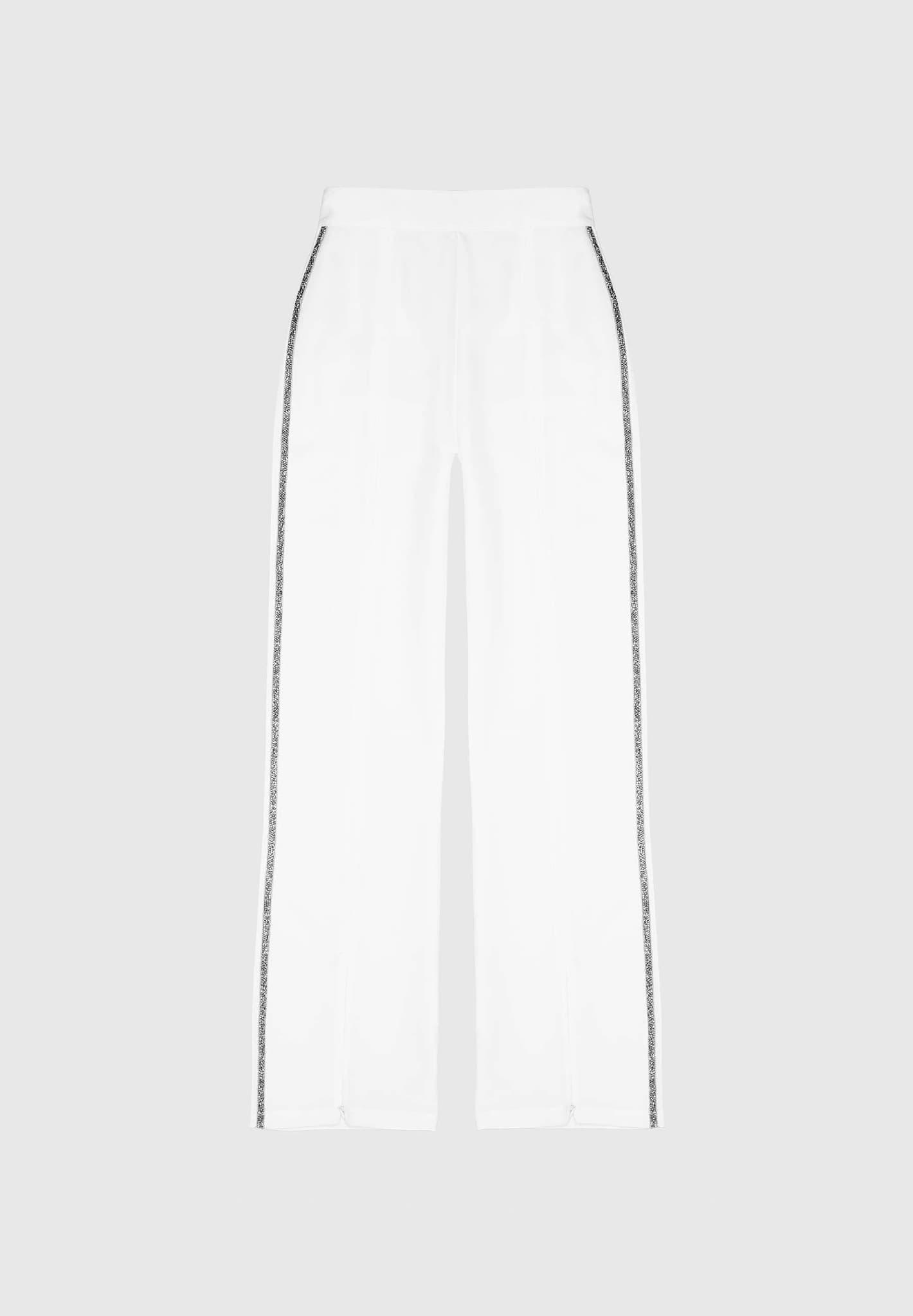 Embellished Trousers - White / White / WMN2297-02 Product Image