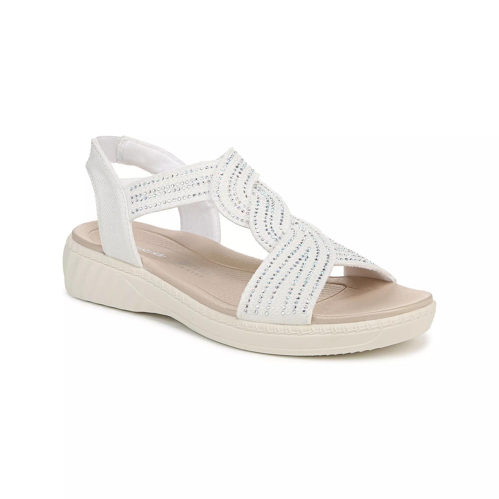 LifeStride Lilly Bright Women's Strappy Sandals, Size: 6.5 Wide, Bright White Product Image